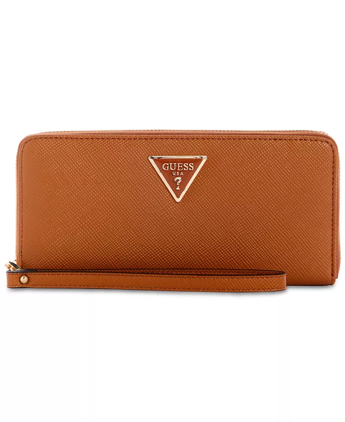 

Кошелек Laurel Large Zip Around GUESS, коричневый