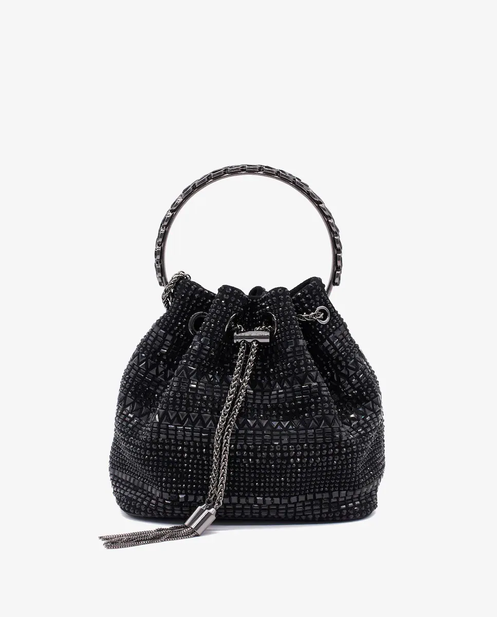 

Кожаная сумка-ведро, трансформируемая в сумку через плечо Alma en Pena, черный