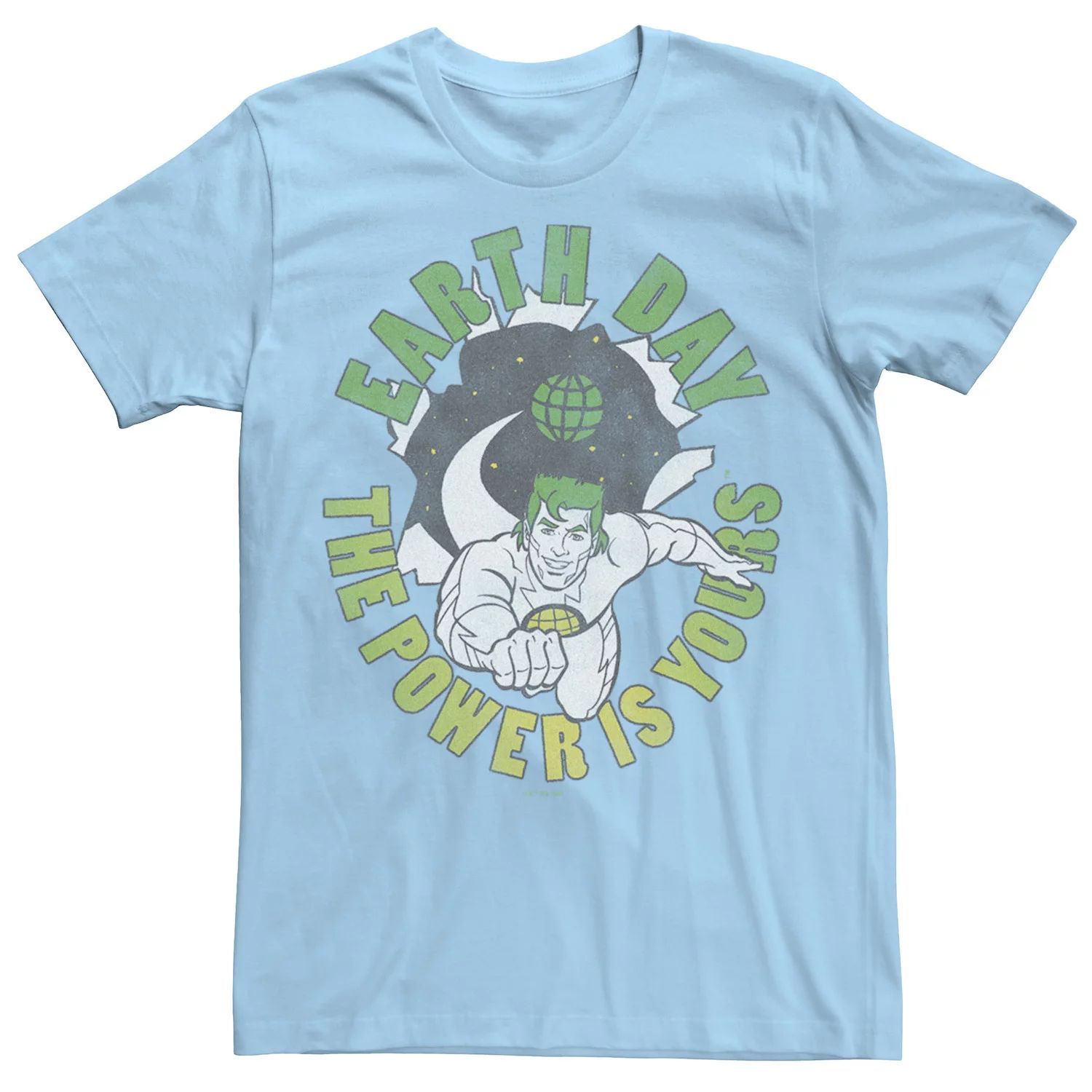 

Мужская футболка Captain Planet and the Planateers Earth Day The Power Is Yours Tee Licensed Character