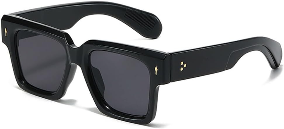 

Большие женские солнцезащитные очки класса люкс с заклепками, модные очки-очки с защитой от УФ-излучения UV400, мужские желто-синие солнцезащитные очки HVTVTLA, Black Gray