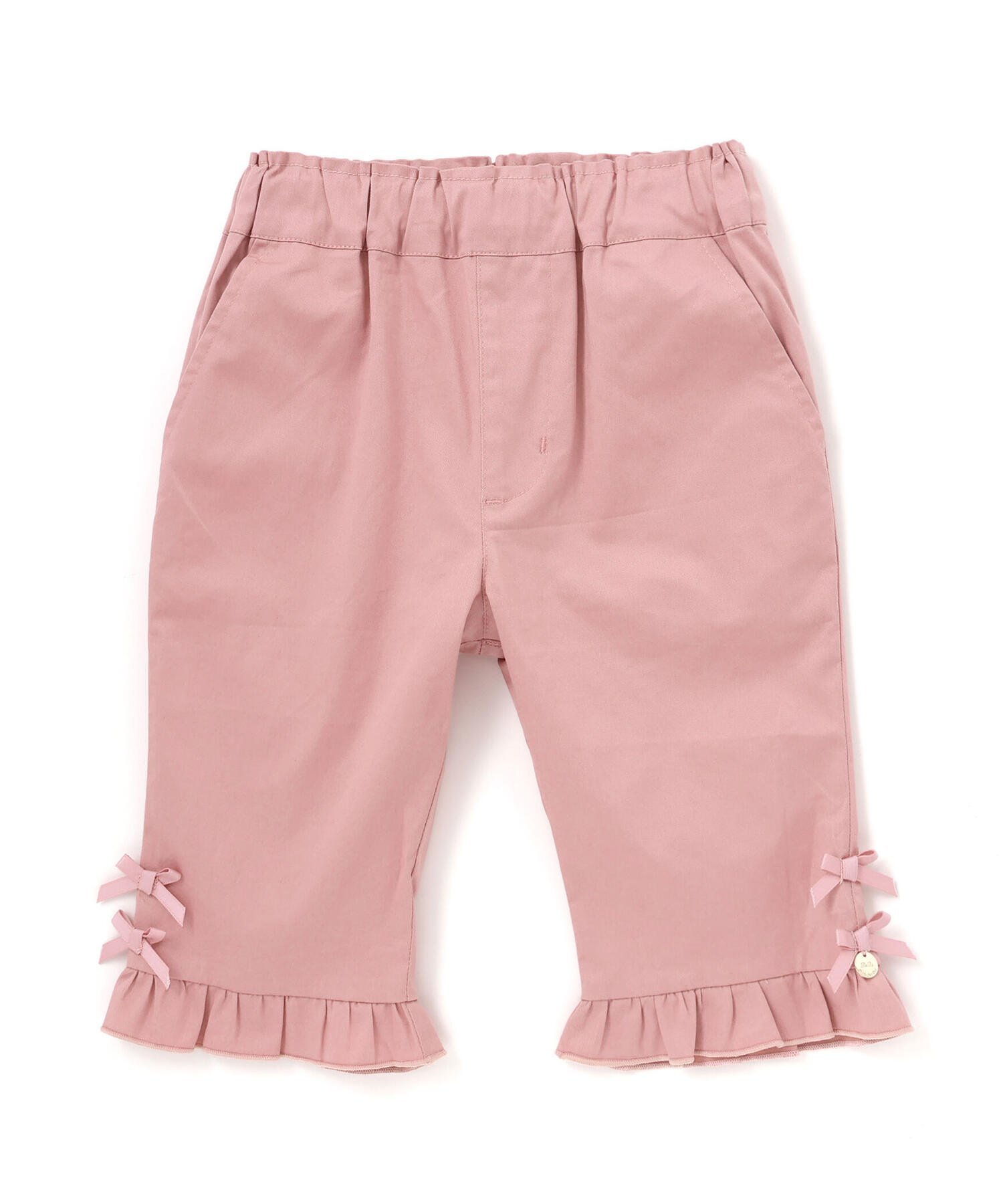 Брюки с оборками по низу, 15 см (95–150 см) BeBe Petits Pois Vert, Pink