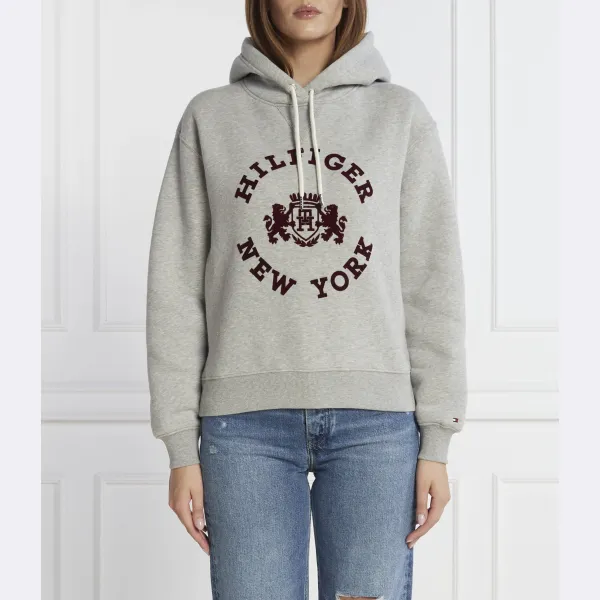 

Толстовка Reg Varsity из флока стандартного кроя Tommy Hilfiger, серый