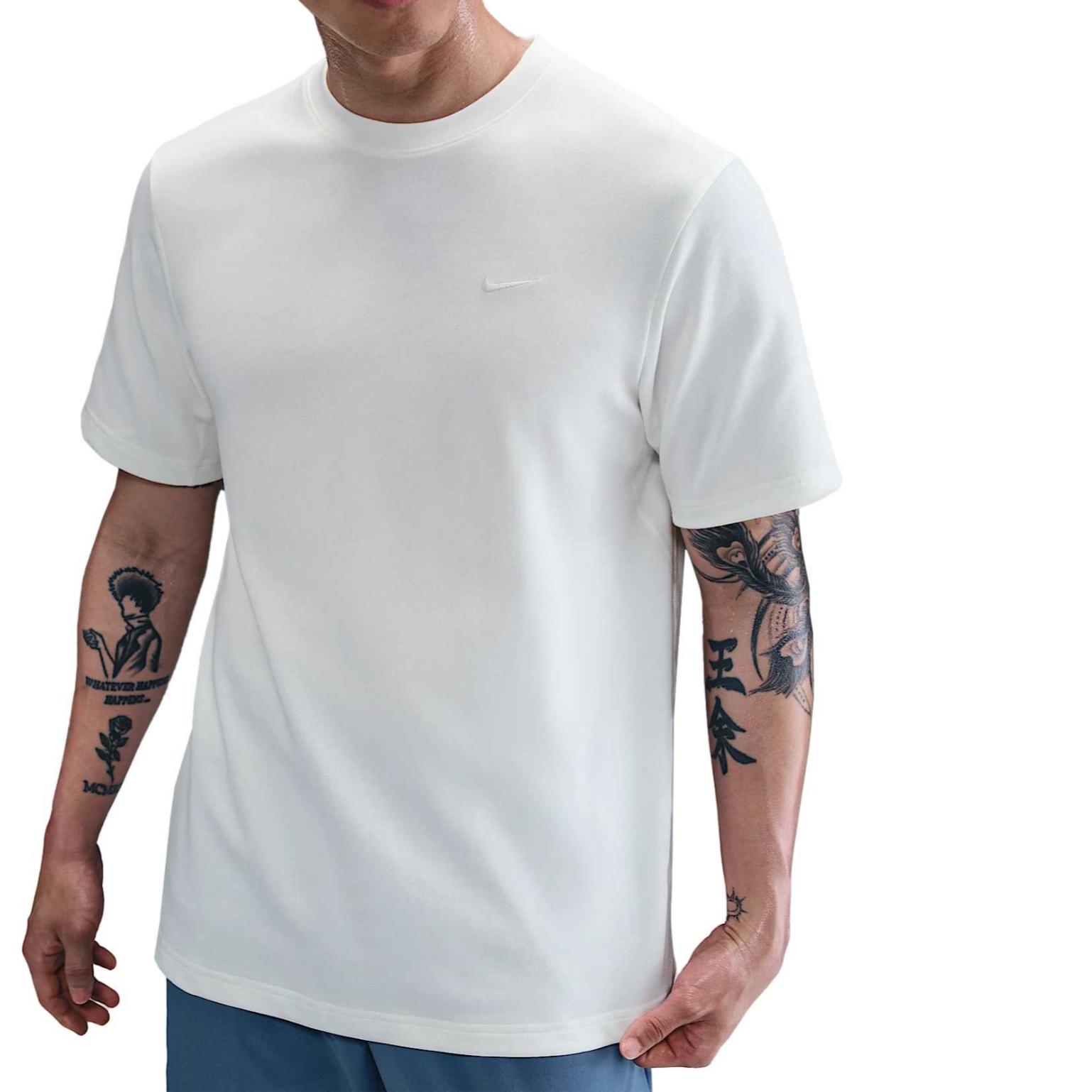 Nike Футболка Swoosh Dri-Fit мужская белая — фото 3