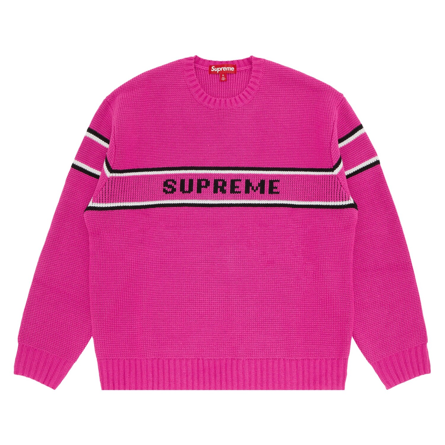 

Свитер с полосками на груди Supreme, цвет Розовый
