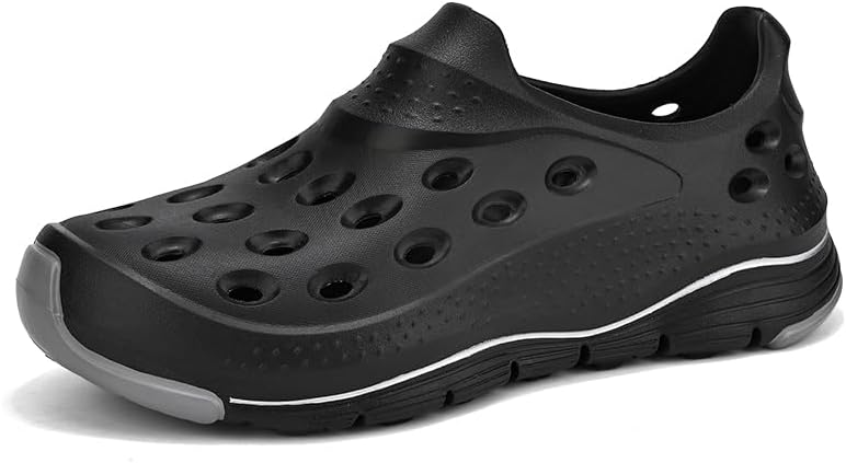 

Мужские и женские садовые кломпы Azooken, легкая дышащая водная обувь, повседневные сандалии, удобные повседневные пляжные сандалии, черный