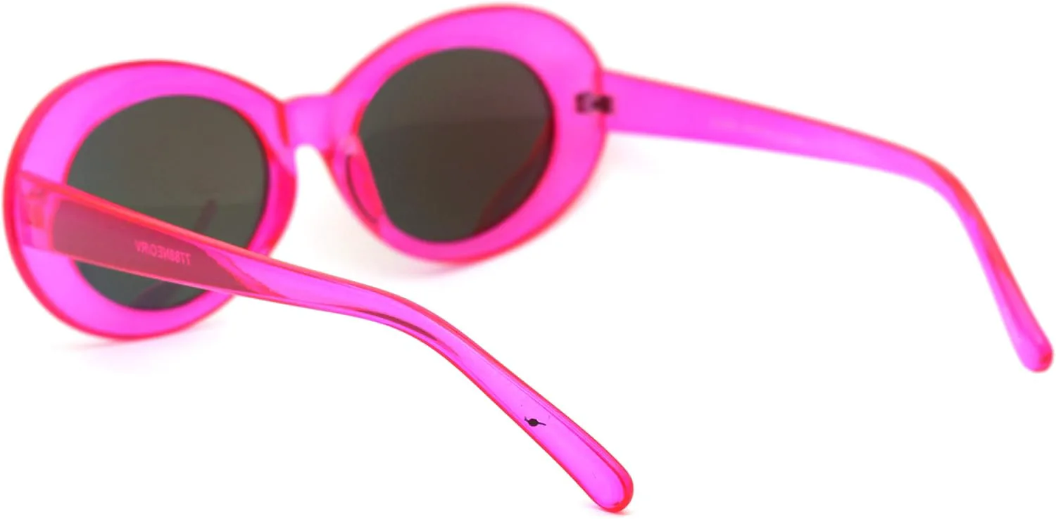 

Женские солнцезащитные очки с цветными зеркальными линзами, в стиле модерн, из толстого пластика, овальной и круглой формы, дизайнерские SA106, Pink Orange Mirror