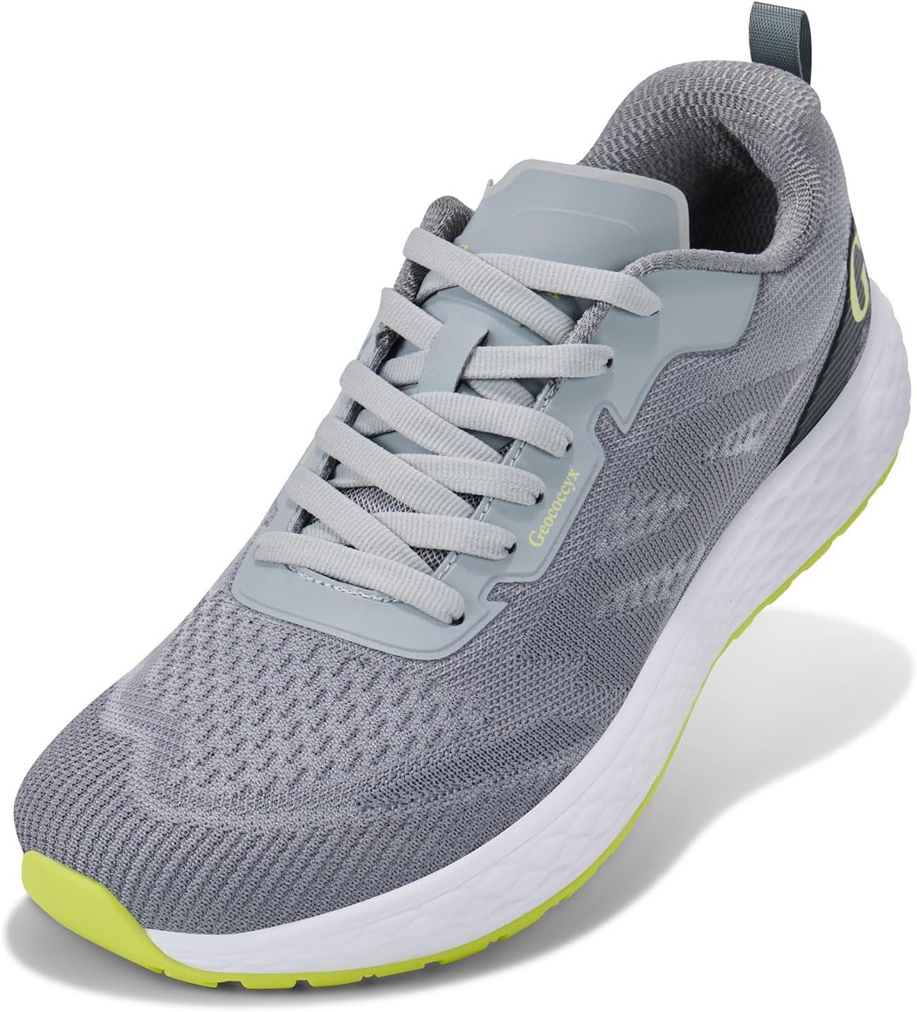 

Мужские кроссовки с широкой носочной частью для ходьбы и бега- дышащие, легкие, противоскользящие Geococcyx, серый