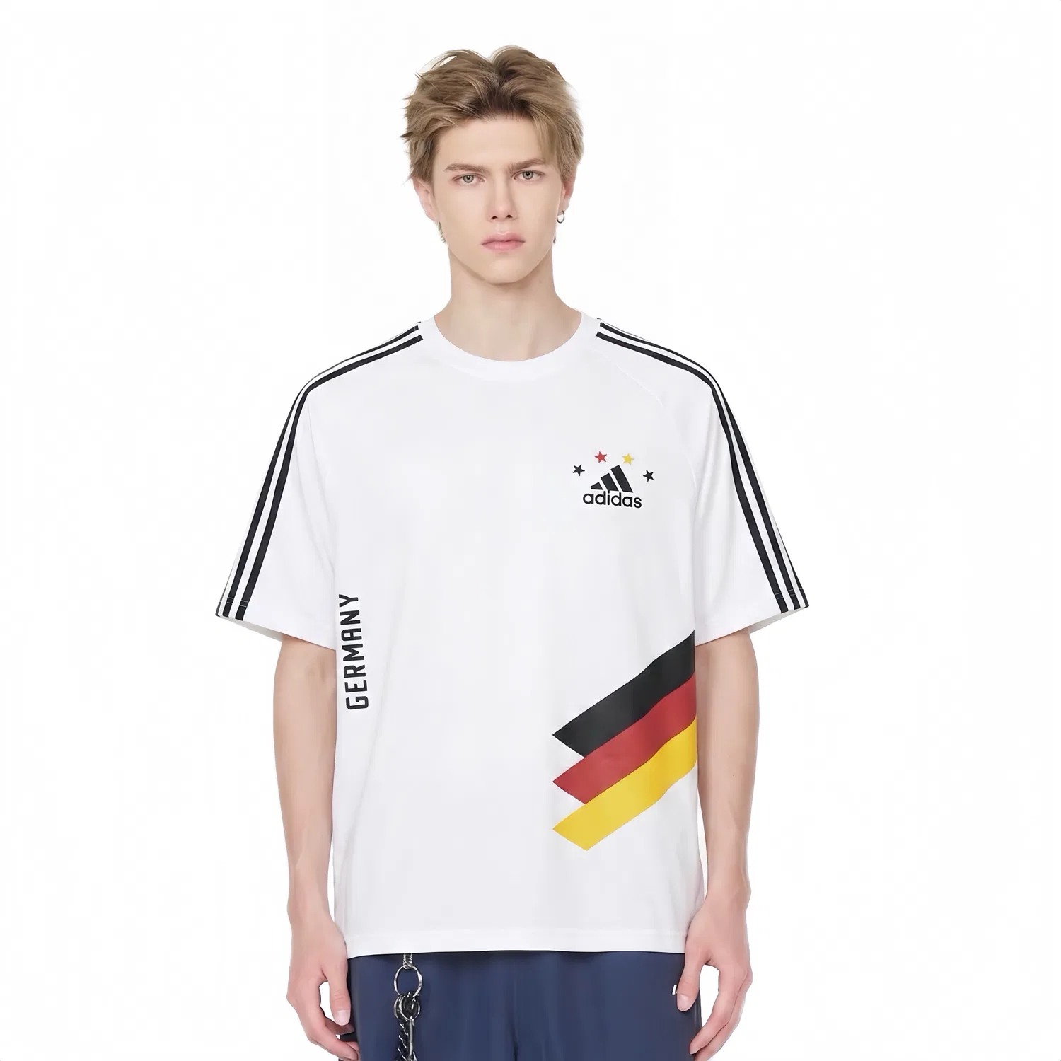 Футболка с принтом Tank Crew Adidas белая — фото 3