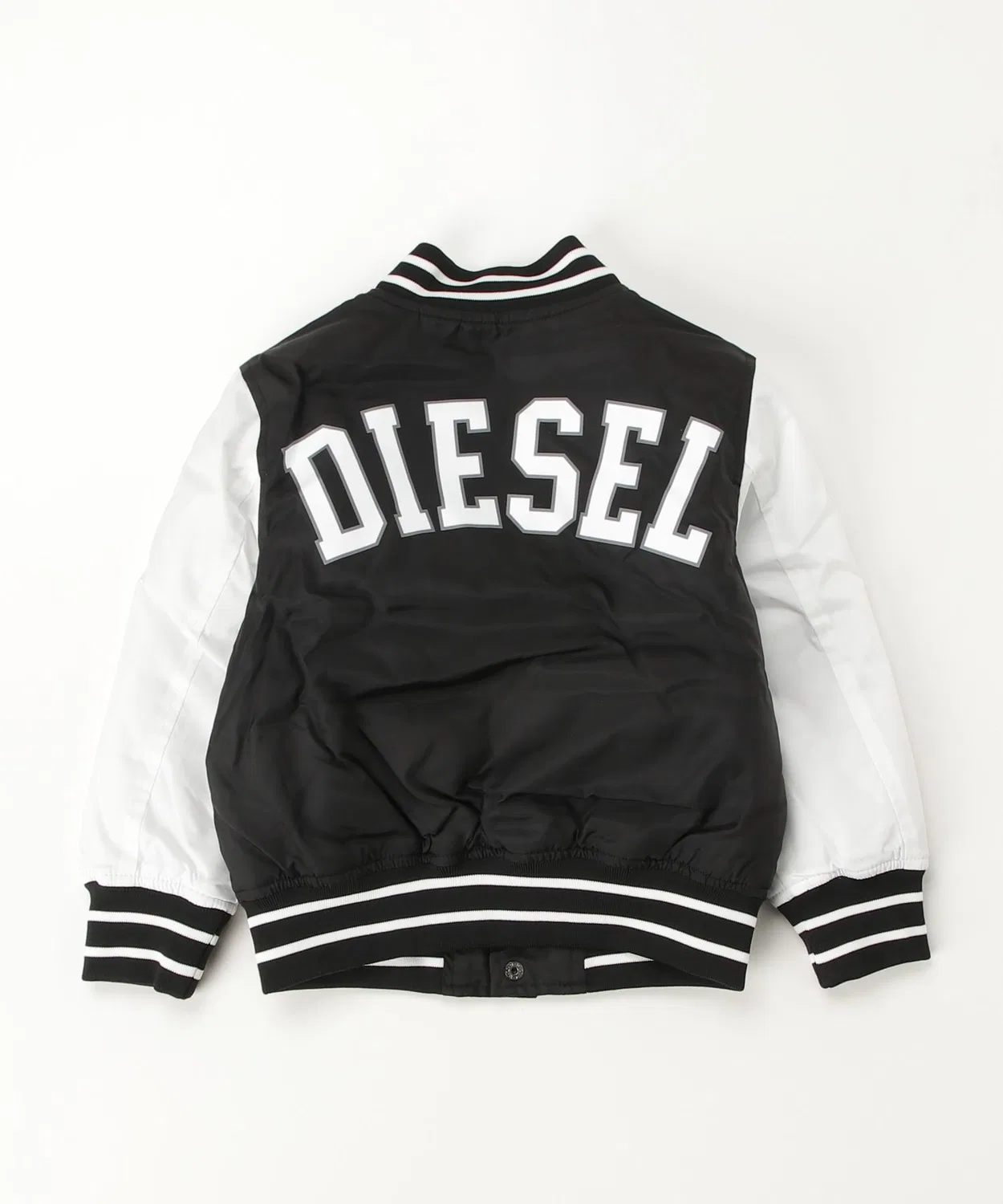 Куртка-бомбер Diesel с логотипом для детей и подростков, черная