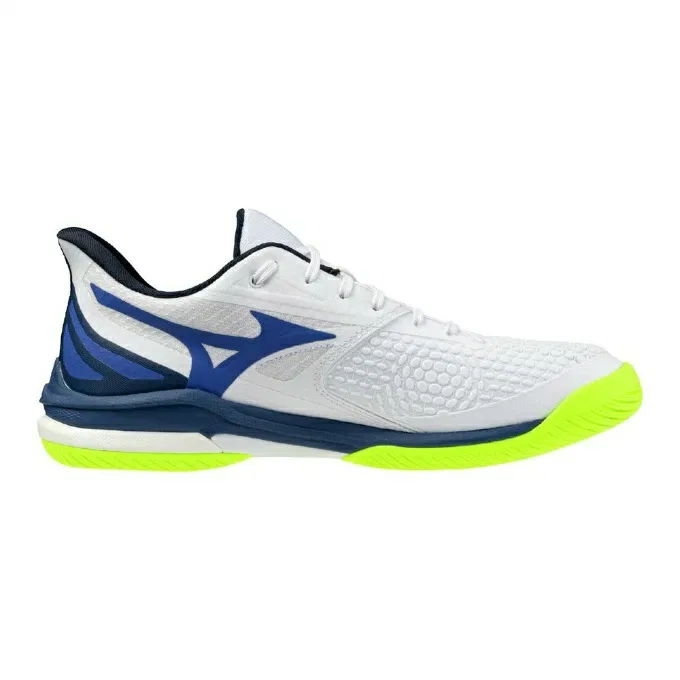 Мужские кроссовки для тенниса «Wave Exceed Tour 7 AC» от Mizuno, Wh/Bl/Ye — фото 2