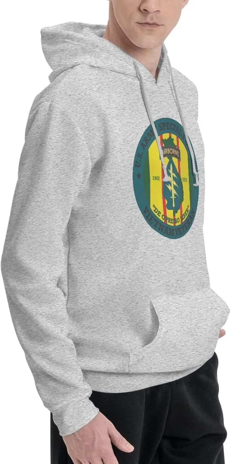 Generic Толстовка с капюшоном Army Special Forces Vietnam Veteran мужская, черная, с карманом — фото 2
