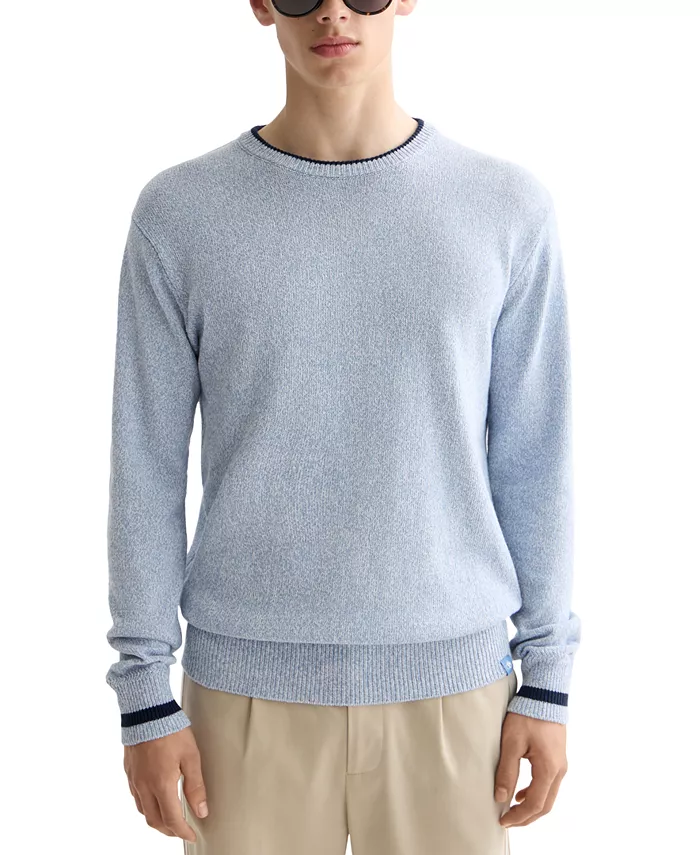 

Мужской меланжевый свитер с длинным рукавом Scotch & Soda, синий