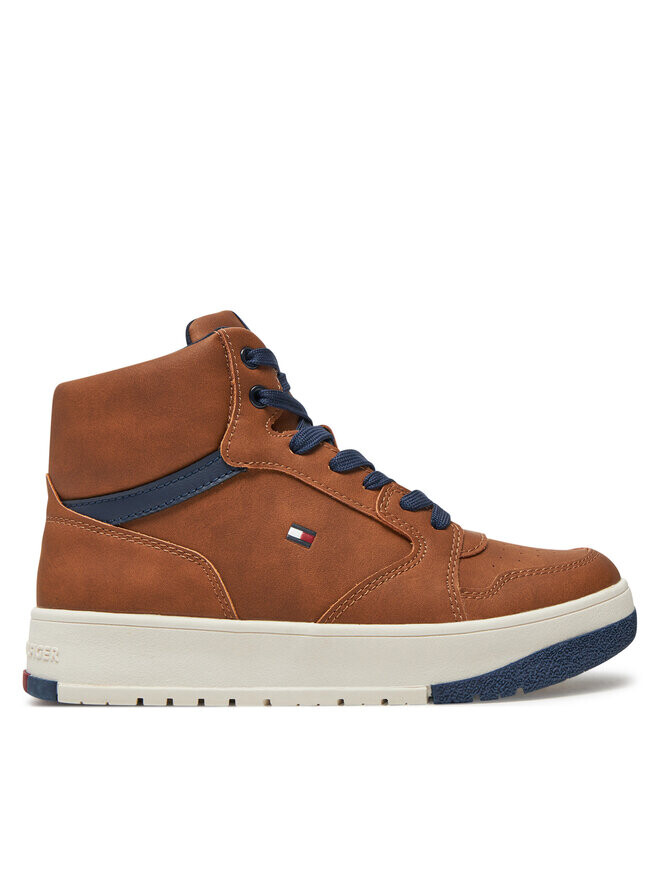 

Кроссовки Tommy Hilfiger Mid Cutlace-Up Sneaker T3X9-33641-1351 S, коричневый