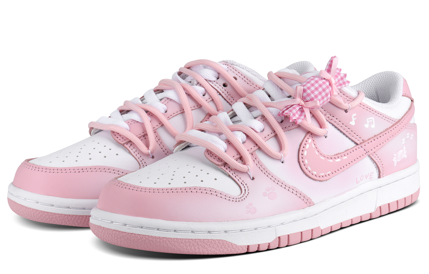 Nike Кроссовки Dunk Milk Candies Bubbles Abrasion Resistant Low top Kids' Skateboarding Shoes Pink Unisex — фото 4