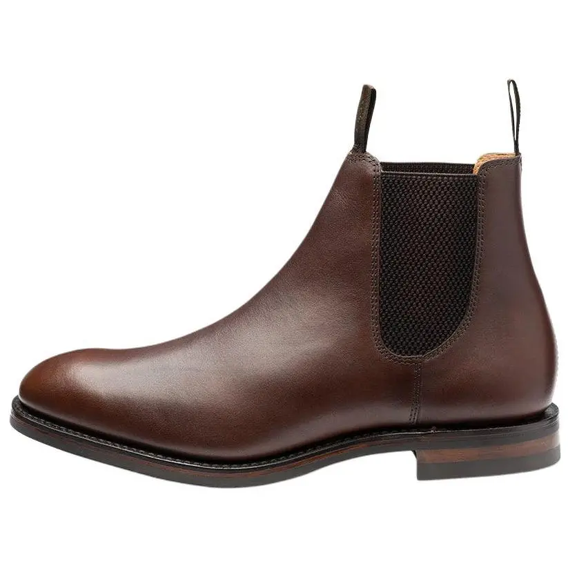 

LOAKE Chatsworth Short Chelsea Boots для мужчин, темно-коричневые