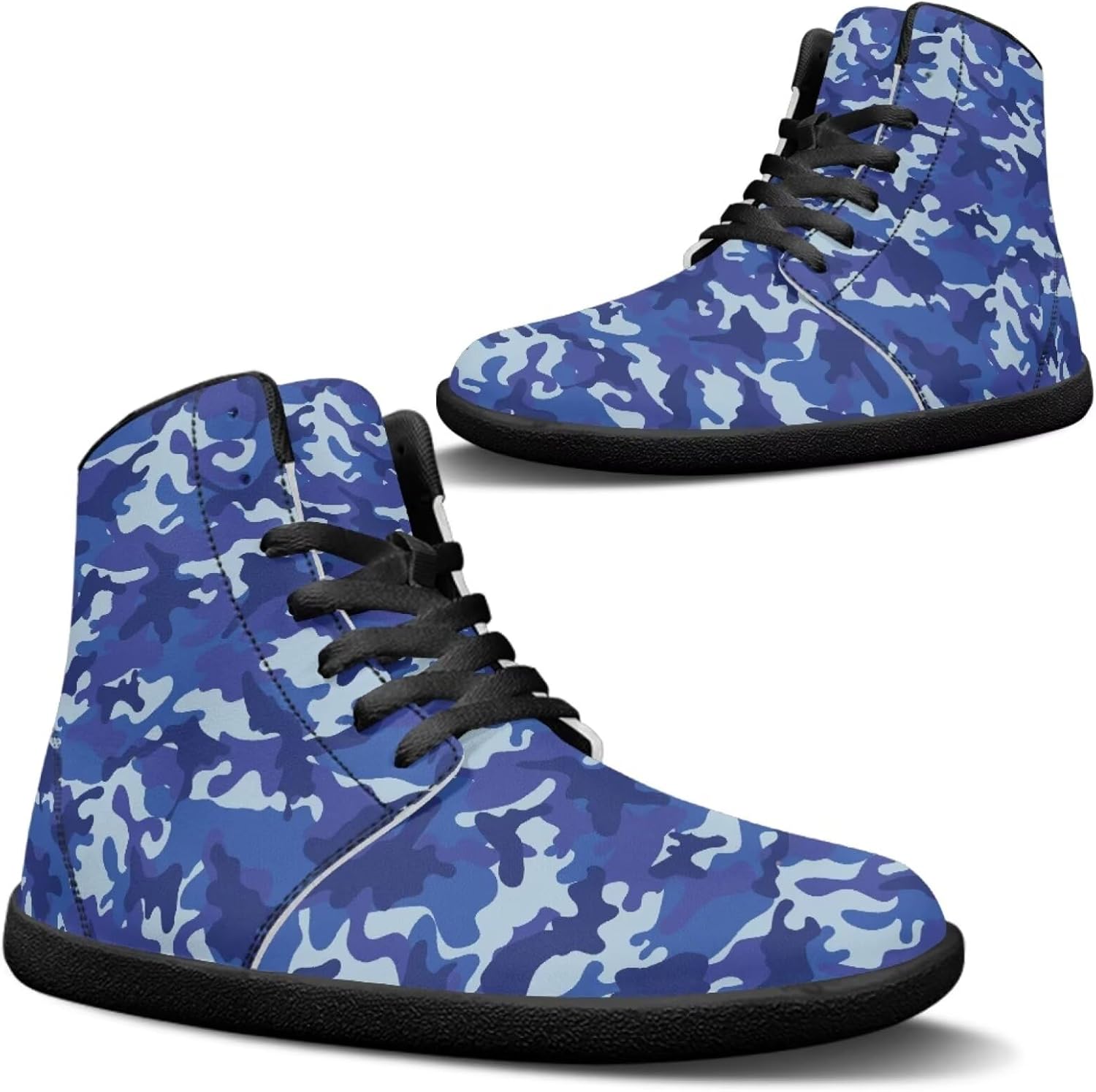 

Мужские высокие кроссовки Jeiento с камуфляжным принтом, широкий размер, босоножки, повседневная обувь для прогулок, синий