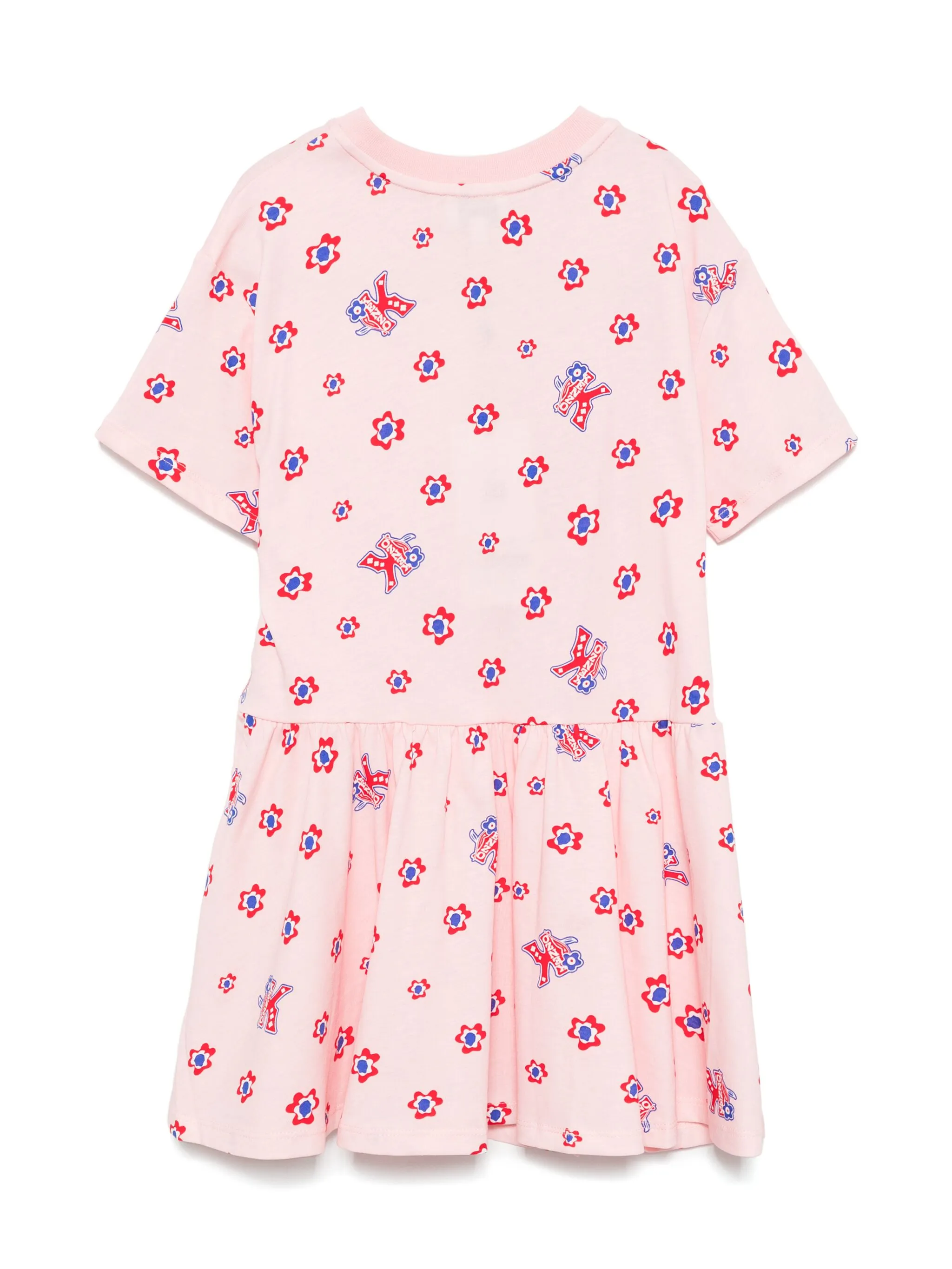 Платье с графичным принтом Kenzo Kids, розовый — фото 2