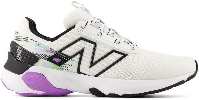 Кроссовки для бега New Balance Kids' 1440 V1 на шнуровке, белый/черный/фиолетовый — фото 2