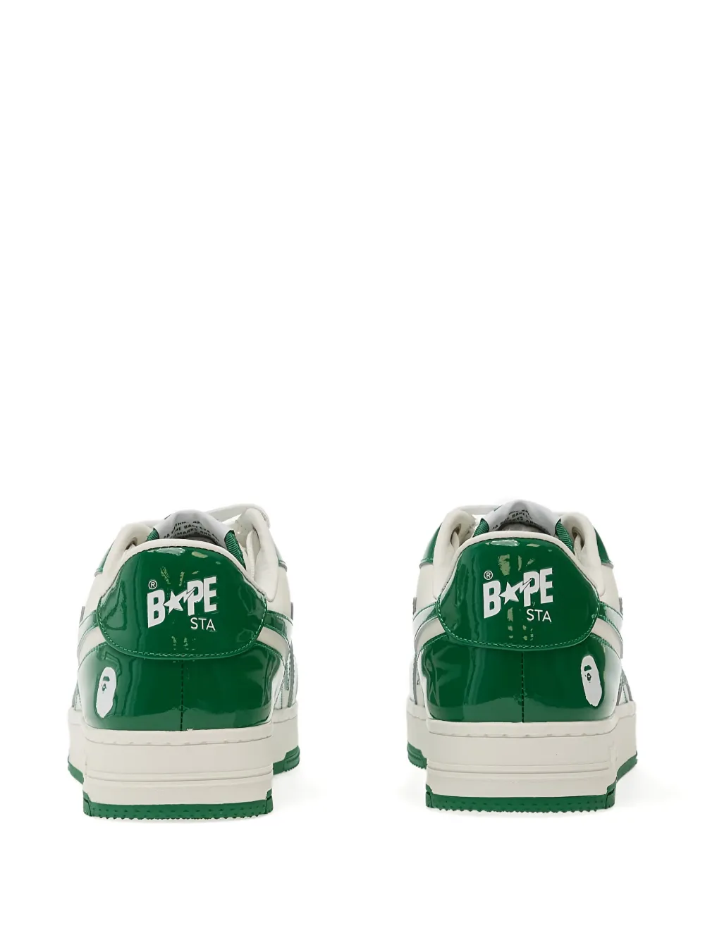 Кроссовки Bape Sta #1 на шнуровке со звездой A Bathing Ape, зеленый — фото 3