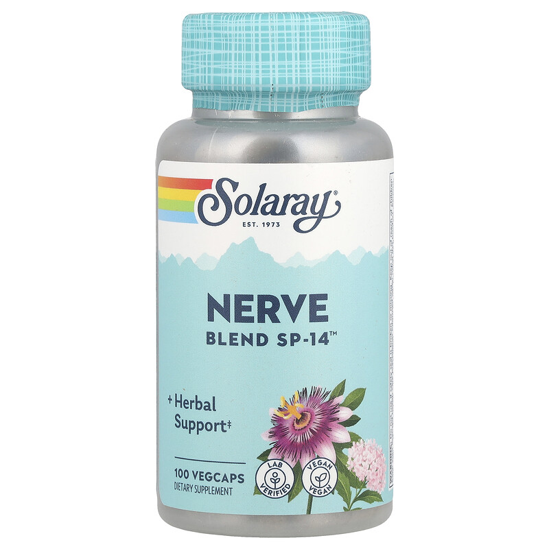 

Solaray, Nerve Blend SP-14 , 100 растительных капсул