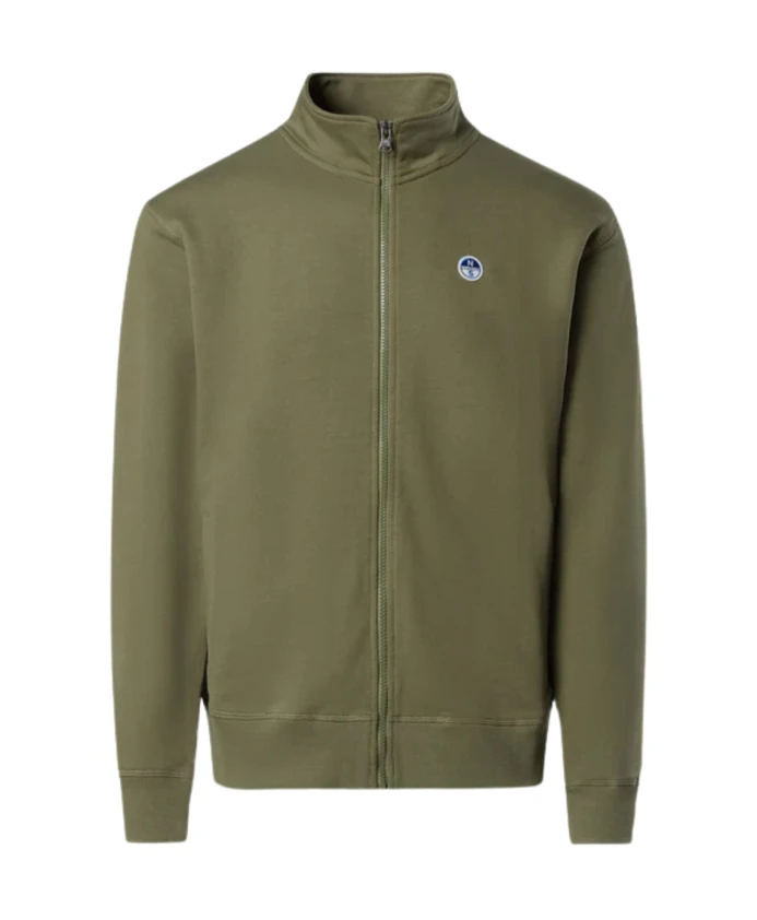 

Органическая толстовка на молнии, цвет хаки North Sails, зеленый