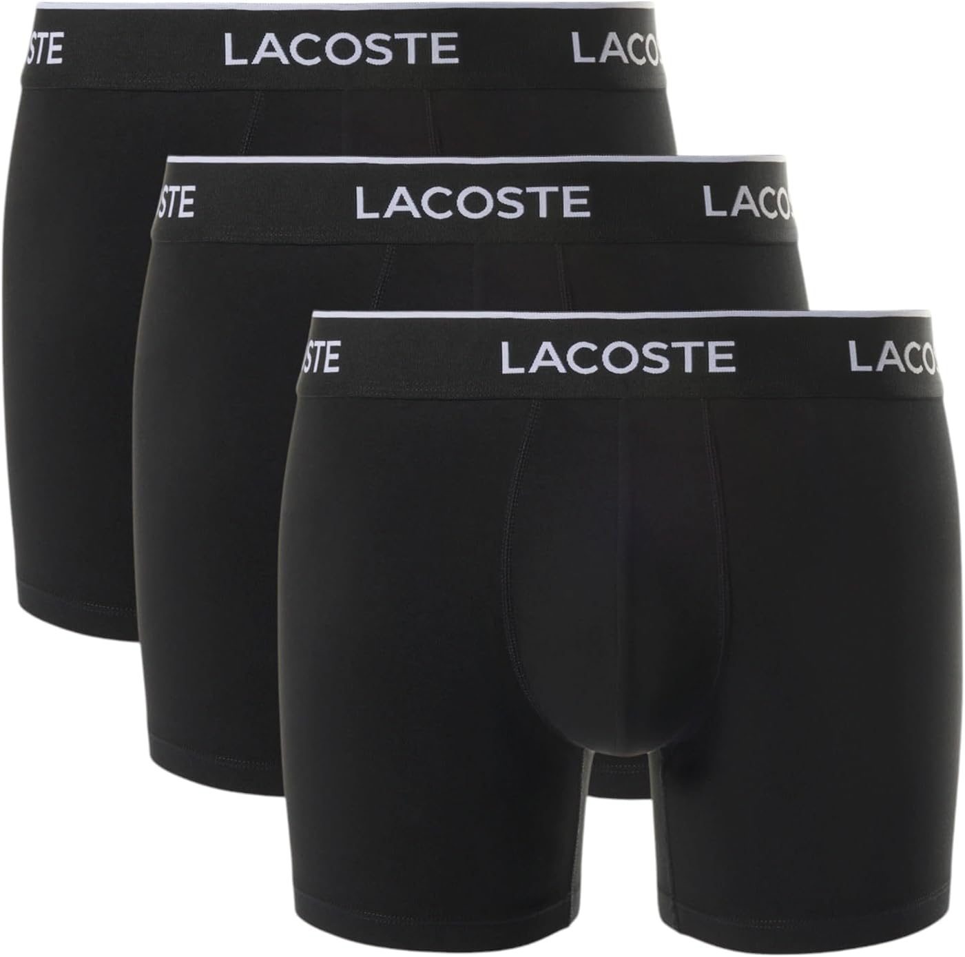 

Lacoste мужские боксеры 3 шт, Black With Black Waistbands