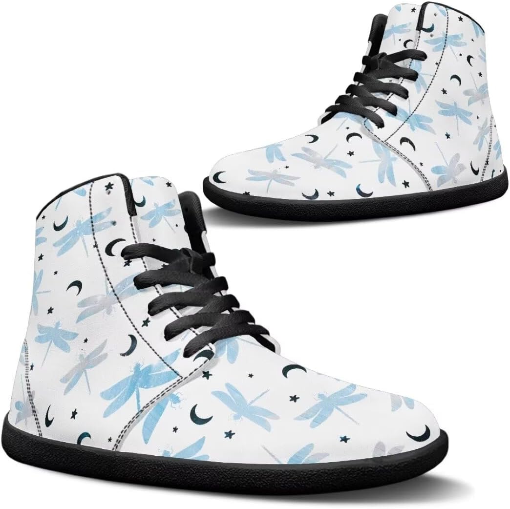 

Кроссовки для мужчин, обувь с нулевым перепадом для мужчин, обувь для пальцев, противоскользящие высокие кроссовки с нулевым перепадом подошвы для походов Getelinseng, Dragonfly Moon Star