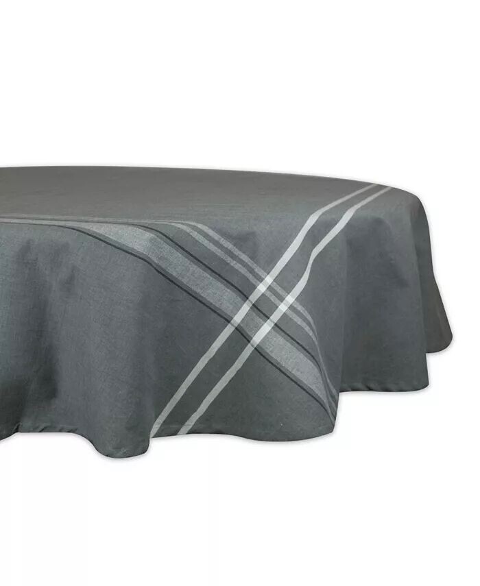 

Французская скатерть из шамбре, 70 дюймов, круглая Design Imports, серый