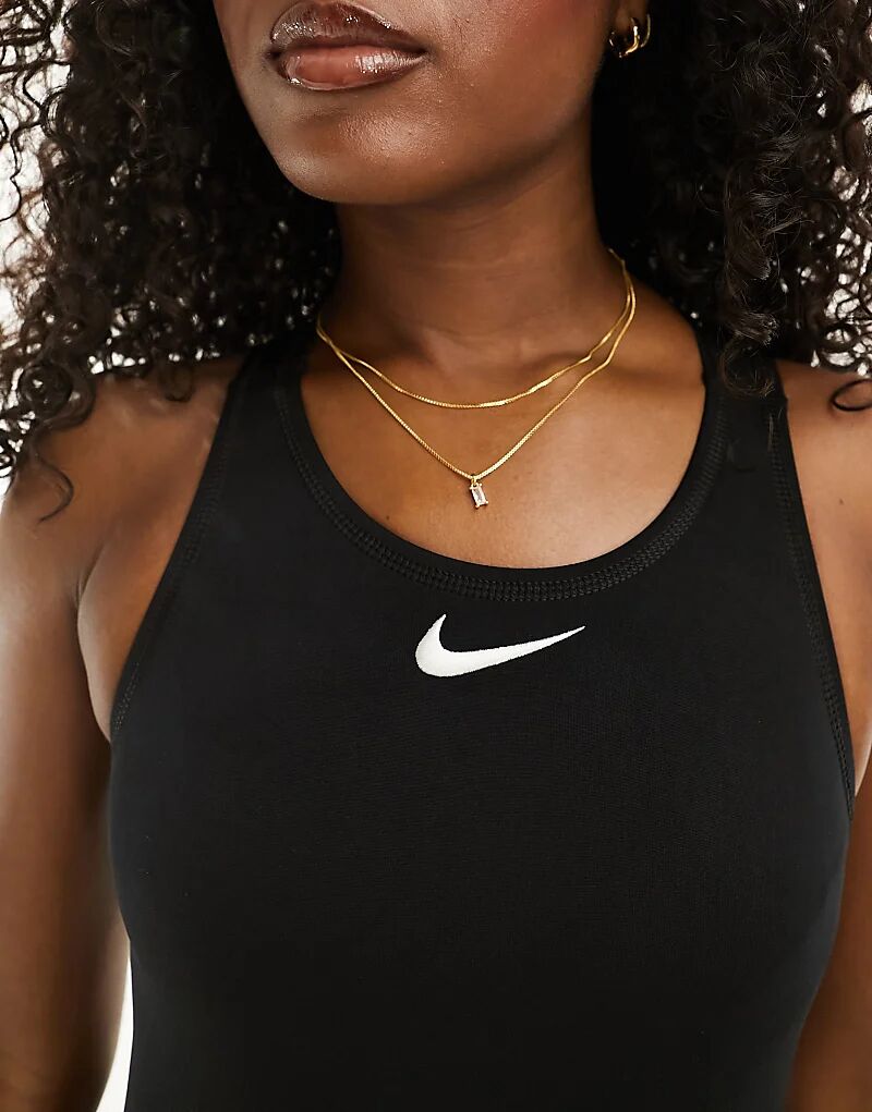 Обтягивающий купальник для водного поло Hydrastrong черного цвета Nike Swimming — фото 3