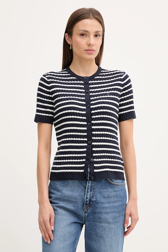 

Хлопковый кардиган Tommy Hilfiger, темно-синий