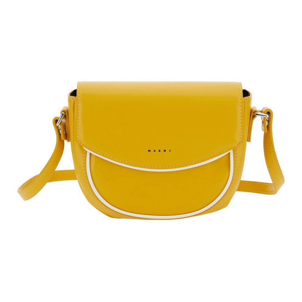 

MARNI Эко-кожаная сумка кроссбоди, детская желтая сумка через плечо