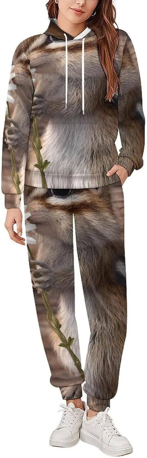 Женский спортивный костюм Chipmunk Holding Daisy Flower, 2 предмета, Style — фото 2