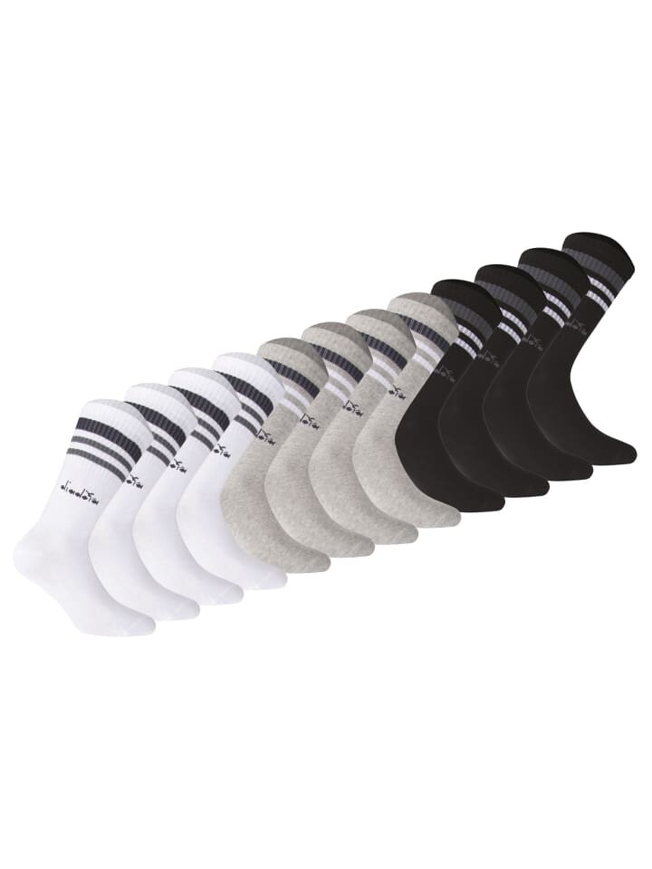 

Носки Diadora Socken 12er Pack, цвет Schwarz/Grau/Weiß