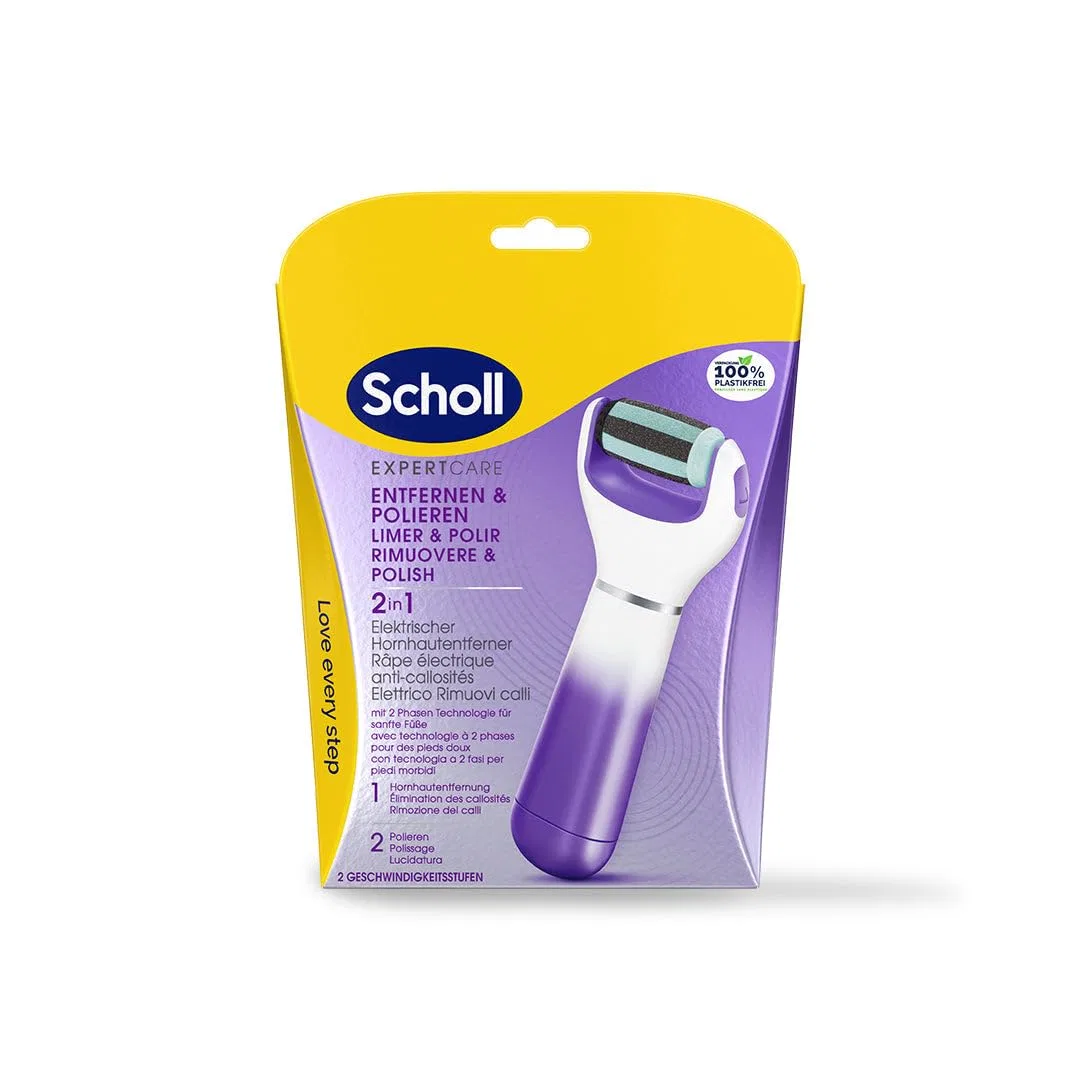 Электрическая пилка для удаления мозолей «Expert Care 2-in-1 File & Smooth» от Scholl Dr. Scholl'S, Purple