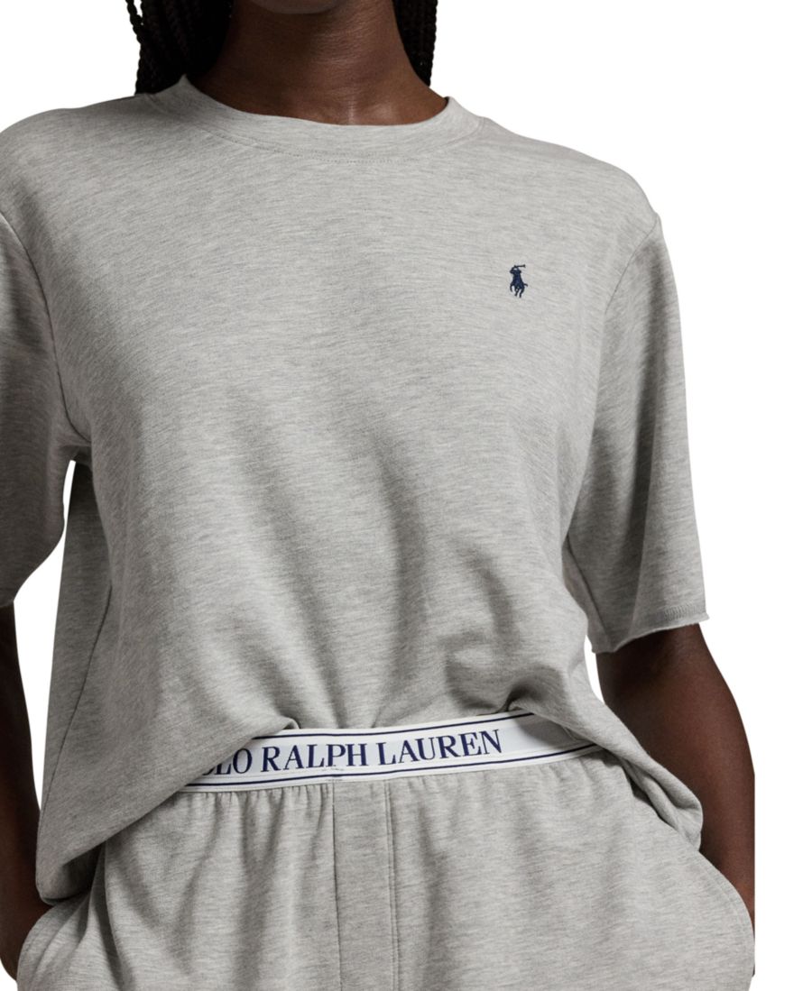 Женский пижамный комплект из двух частей: топ и шорты Polo Ralph Lauren, Gray — фото 4