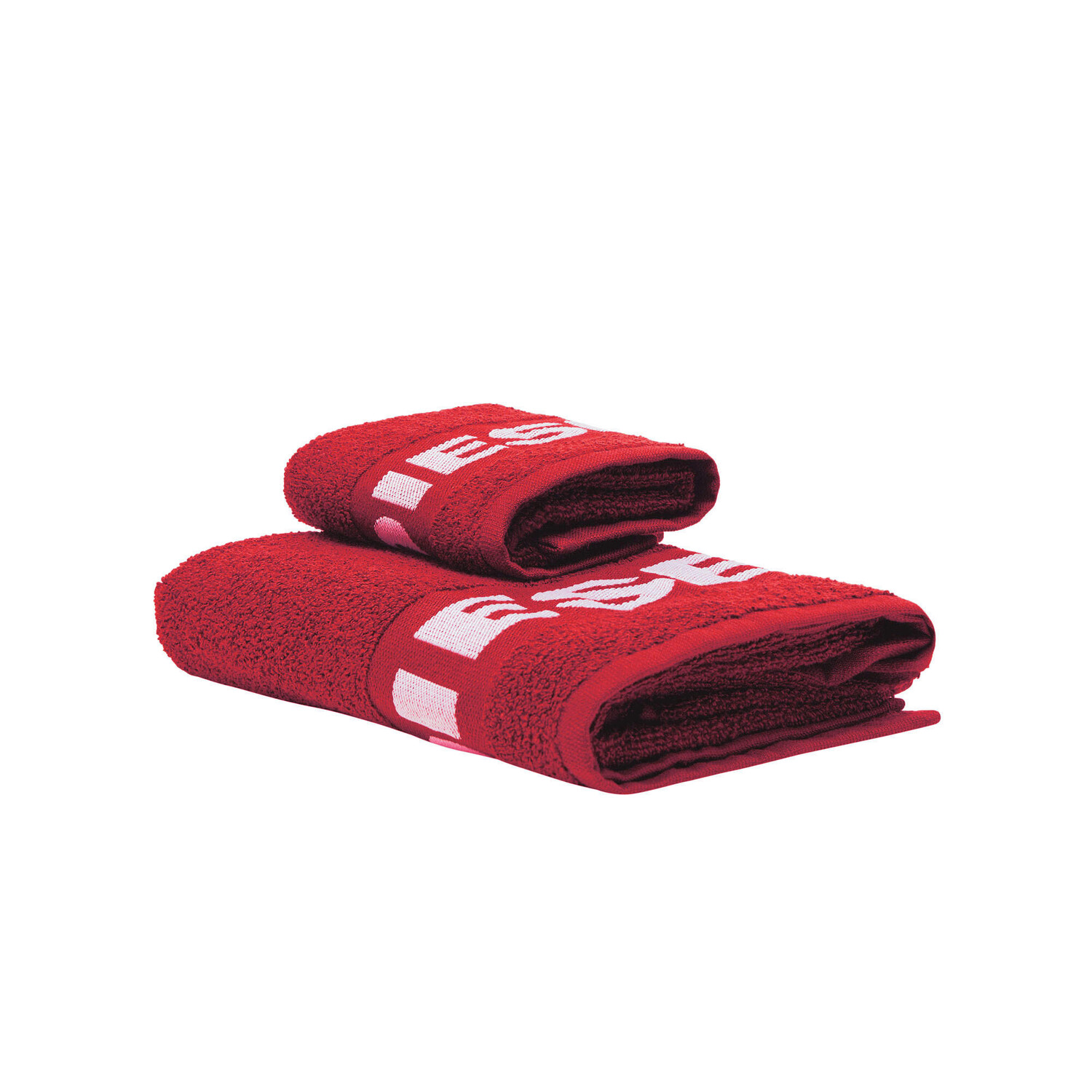 

Полотенцы для рук terry set sport logo 2 предмета Diesel, красный