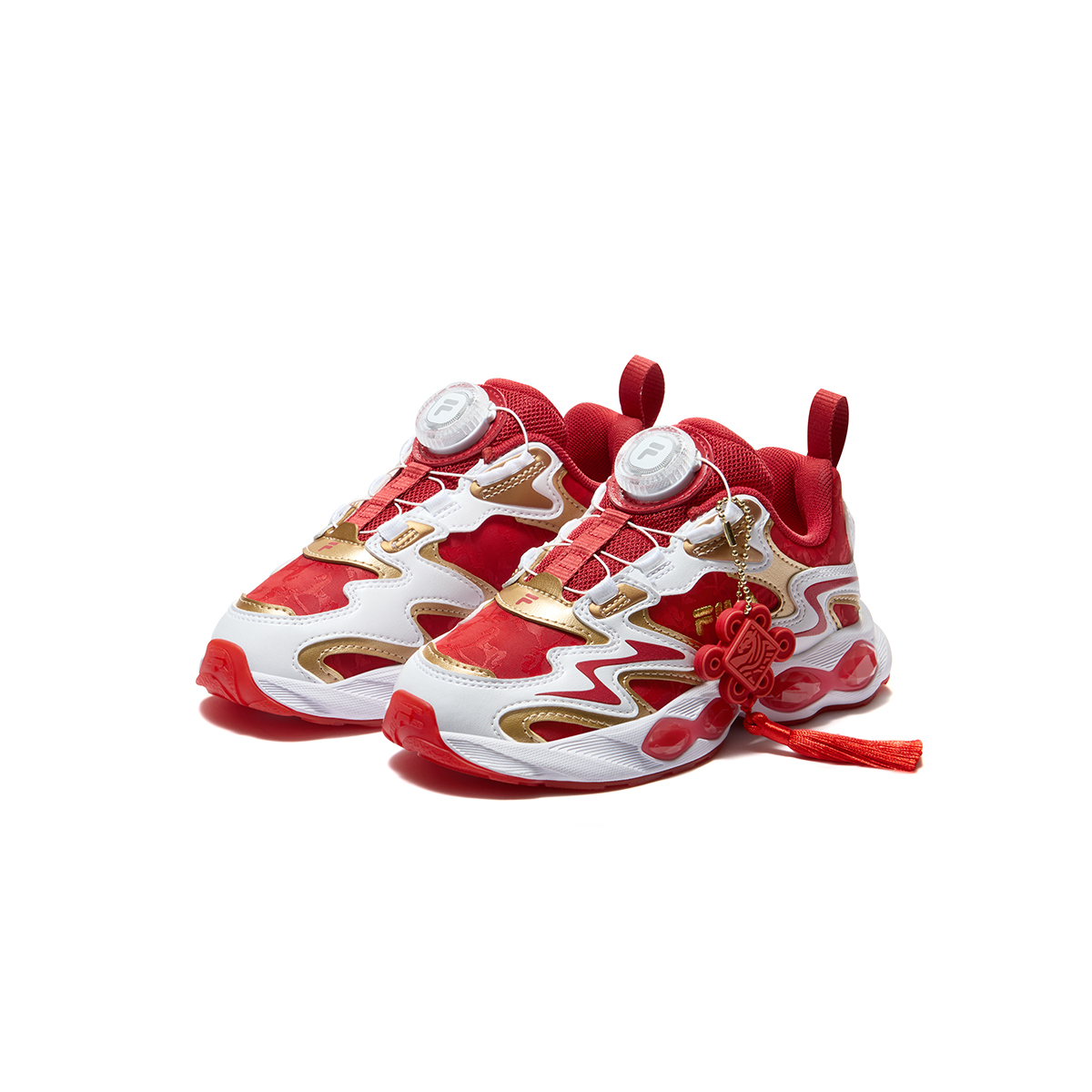FILA KIDS HERITAGE Low top детские кроссовки для бега темно-красный/FILA белый для детей 3-7 лет — фото 4