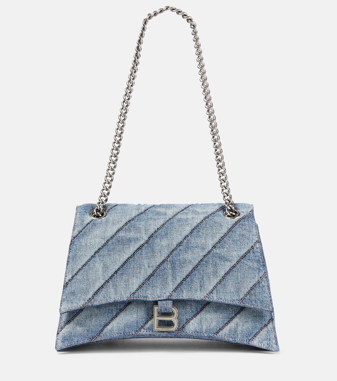 

Джинсовая сумка на плечо Crush среднего размера Balenciaga, синий