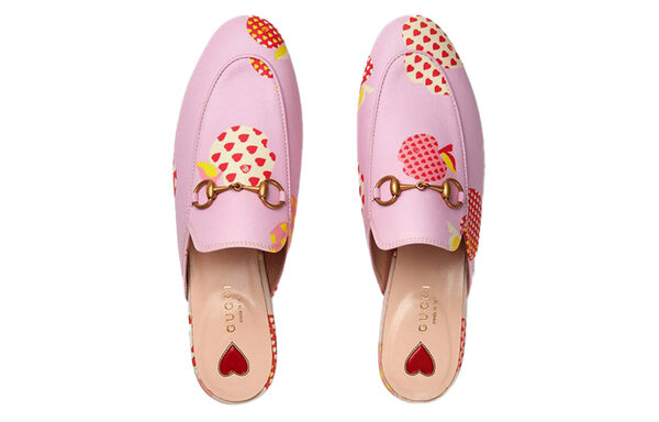 Тапочки princetown slippers 'pink orange' Gucci, розовый — фото 4