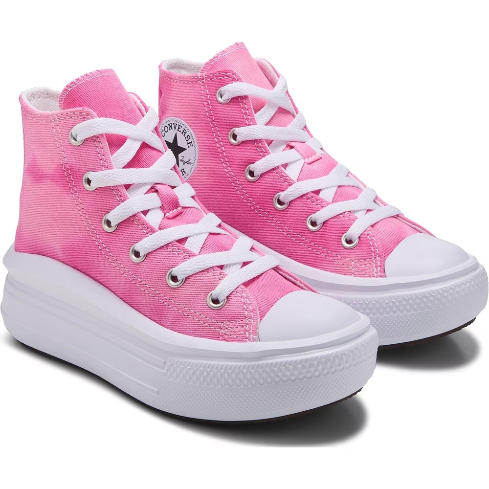 

Детские кеды Chuck Taylor All Star Move высокие от Converse, white/chaos fuchsia