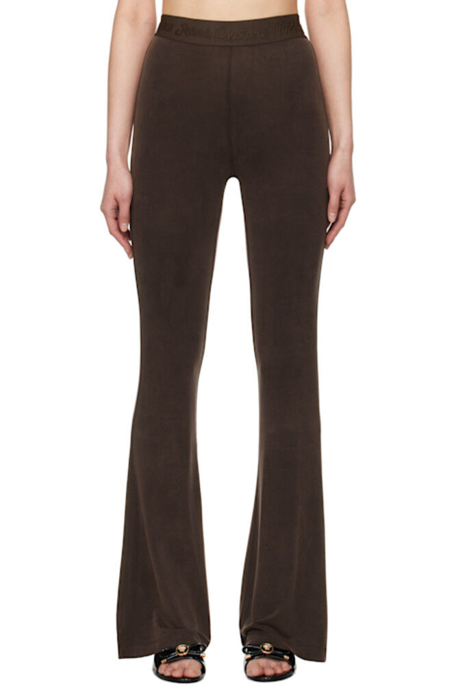 

Коричневые расклешенные леггинсы Versace Jeans Couture