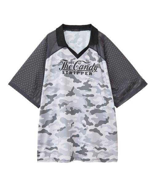 

Футболка игровая с камуфляжным принтом Candy Stripper, серая