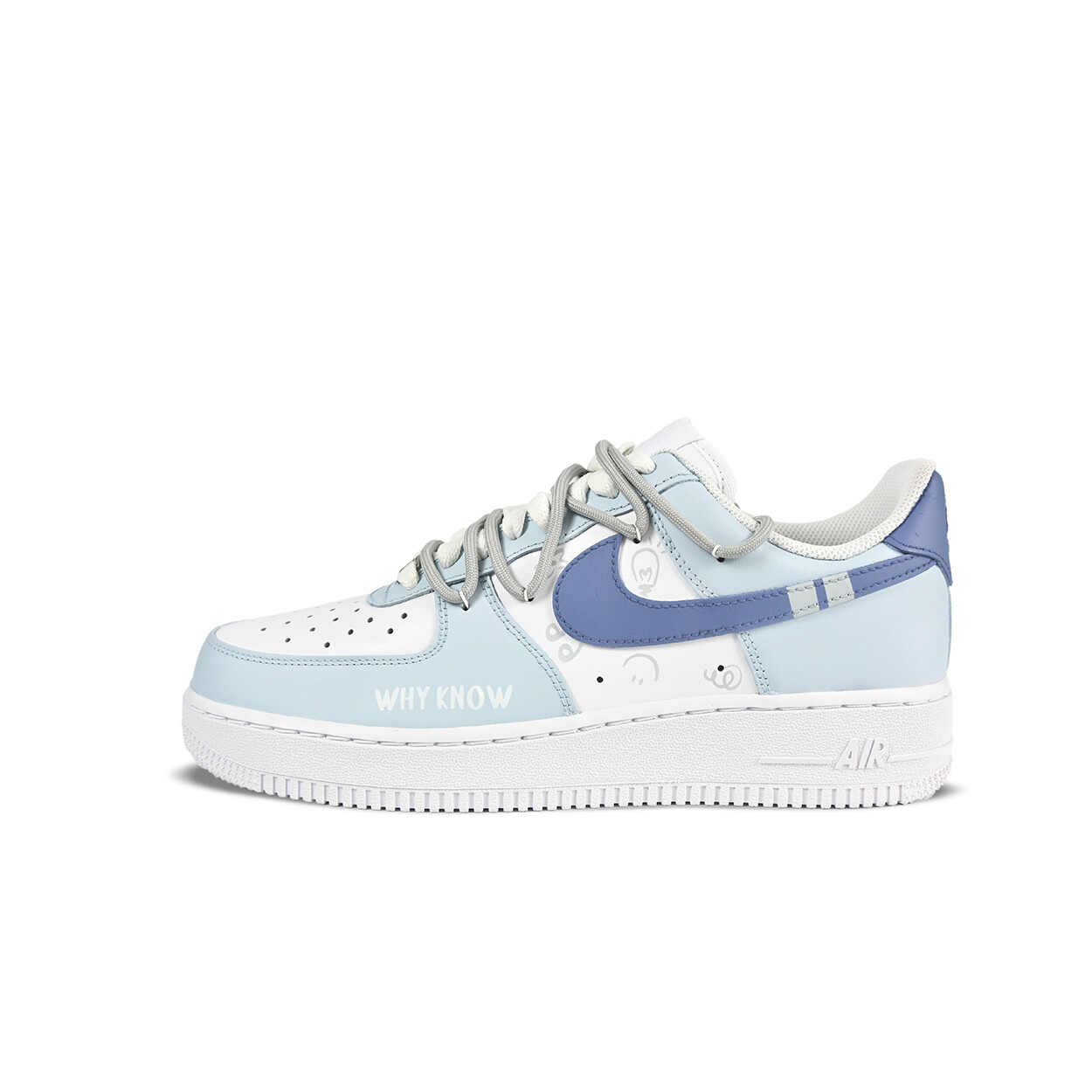 

Женские кроссовки для скейтбординга Nike Air Force 1, Light Blue