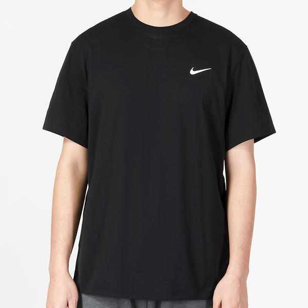 Футболка Nike Dri-FIT UV Hyverse Short Sleeve Fitness Top 'Black', черный — фото 3
