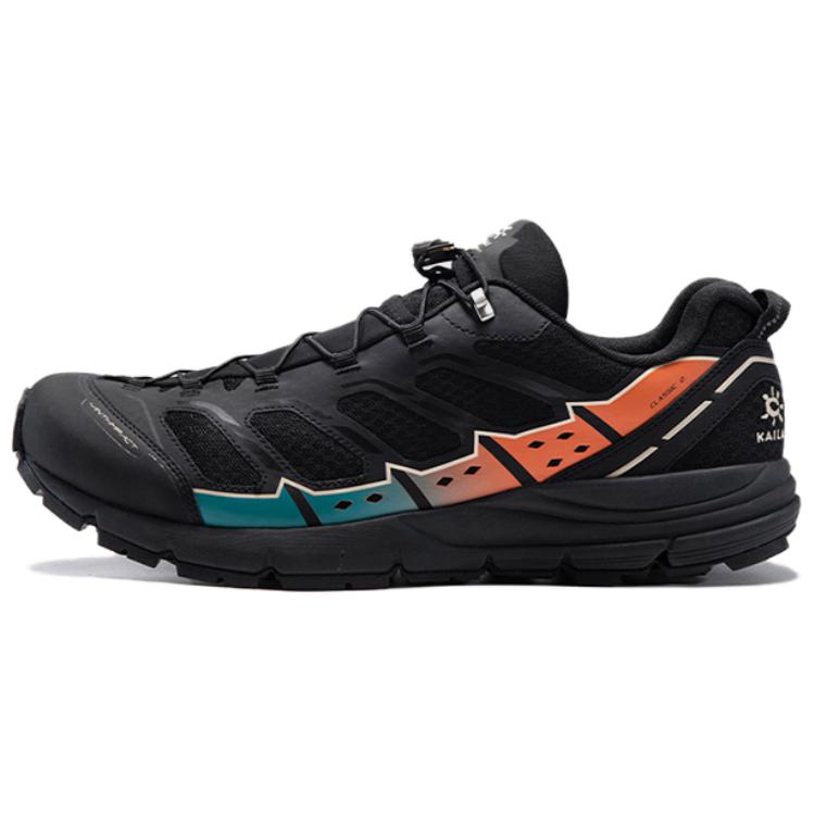 

Противоскользящие дышащие треккинговые кроссовки мужские Ink Black Kelly Green Brown Red KAILAS, Ink Black/Kelly Green/Brown Red