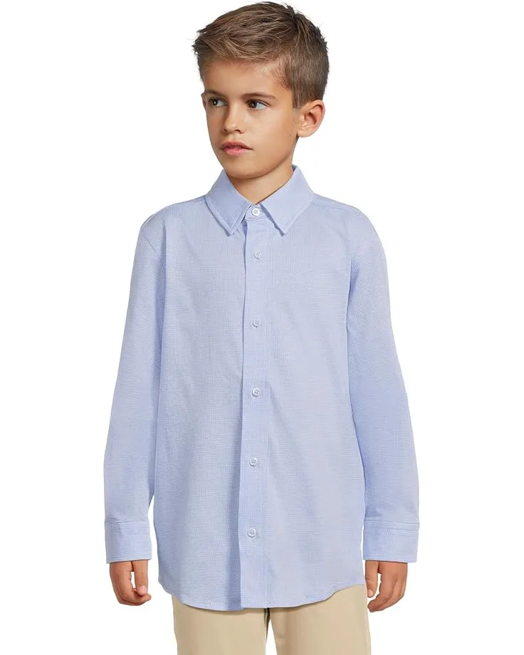Рубашка Johnston & Murphy Kids Boys Xc Flex Stretch Long-sleeve Shirt (Big Kid), Blue