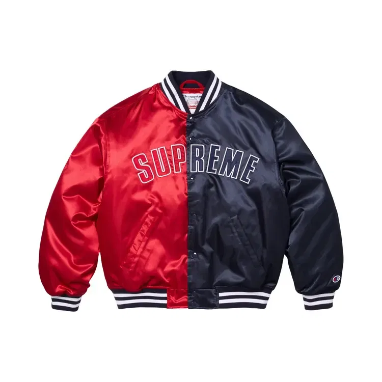 Атласная куртка-бомбер Supreme x Champion, мультиколор