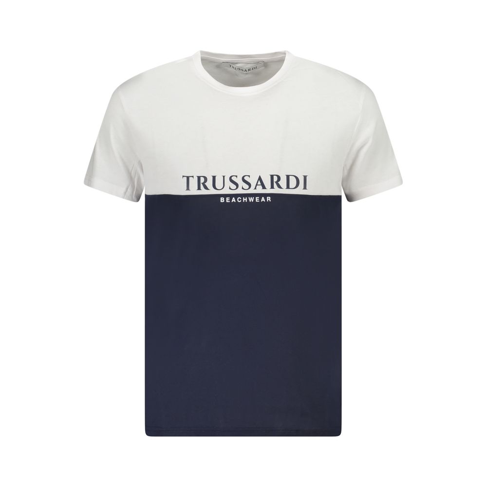 

Белая хлопковая мужская футболка Trussardi