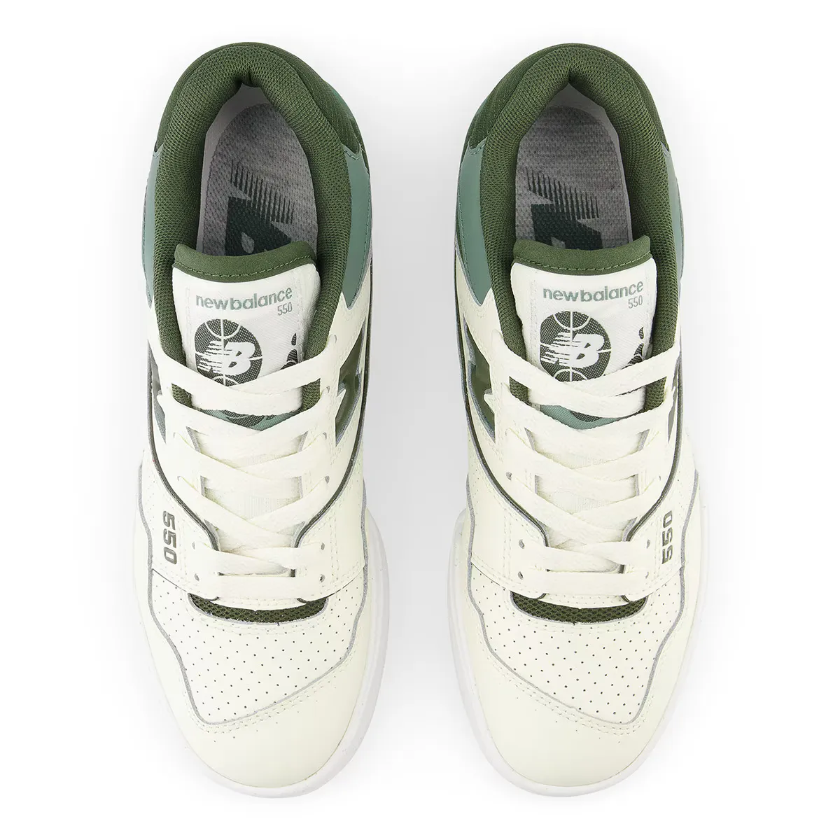 Женские повседневные кроссовки Retro Basket 550 New Balance, белый/зеленый — фото 3