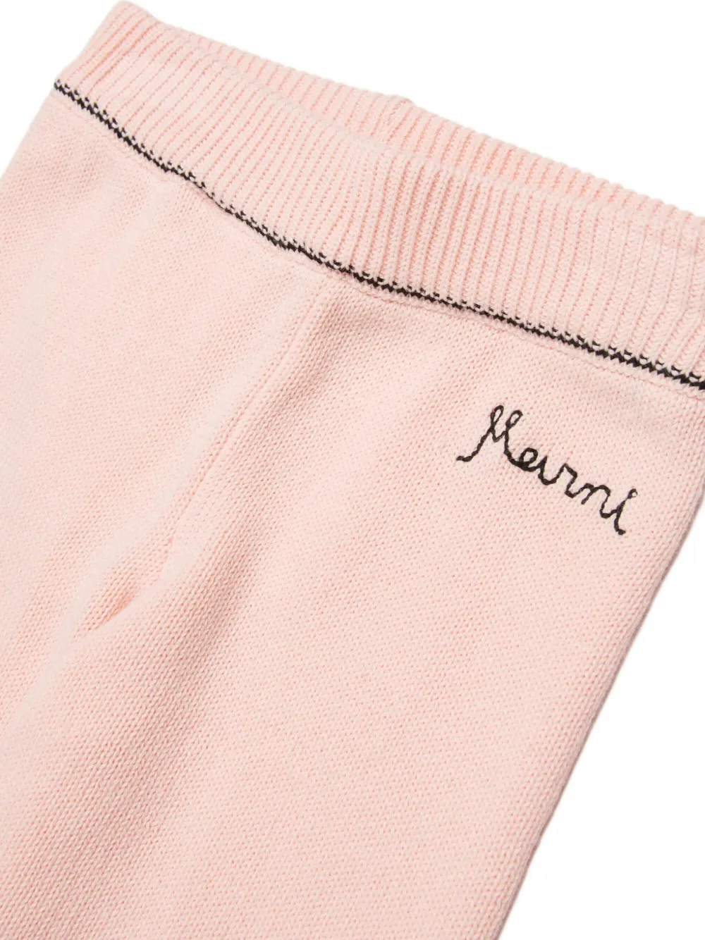 Брюки с вышитым логотипом Marni Kids, розовый — фото 3